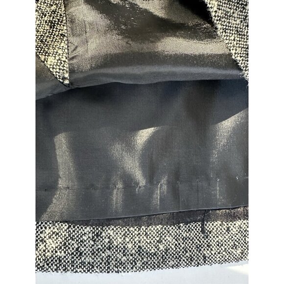 EVAN PICONE Pencil Skirt Tweed 8 Marled B&W 81% Worsted Wool Preppy Old MoneyVTG - Picture 8 of 10